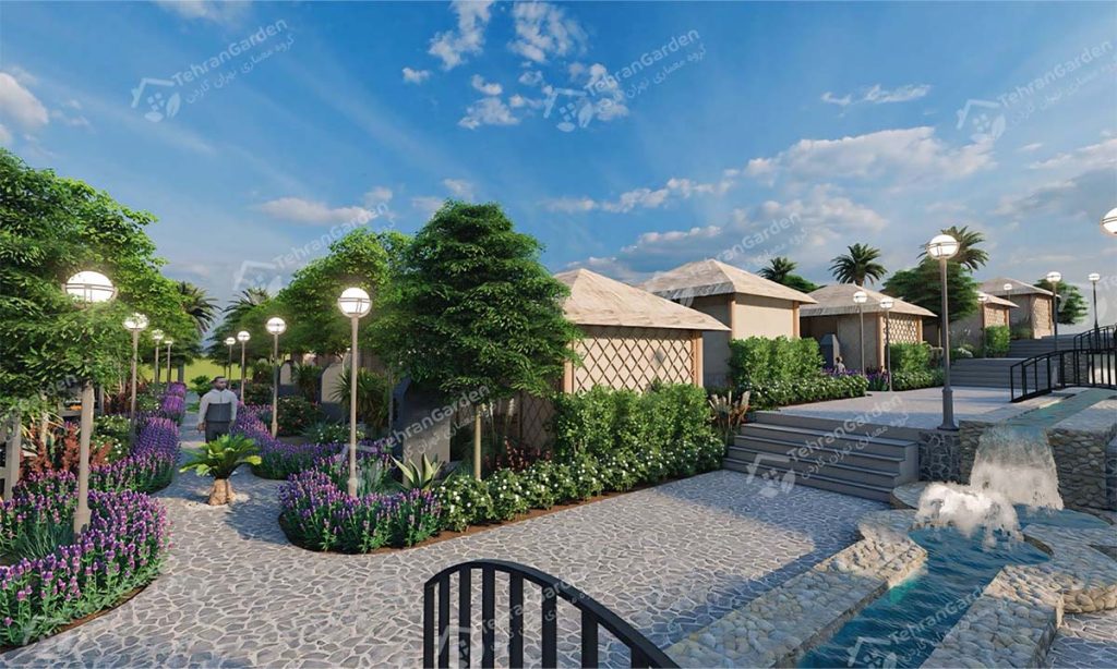 مثال لتصميم المساحات الخضراء