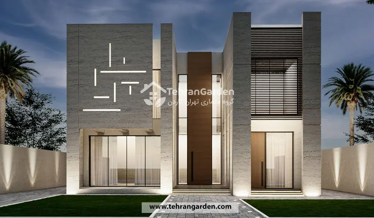 تصميم واجهة الفيلا بأسلوب المينيمال