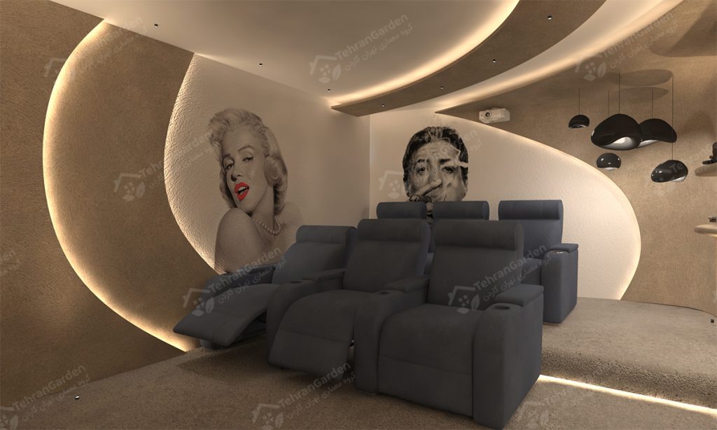 تصميم سينما في الفيلا