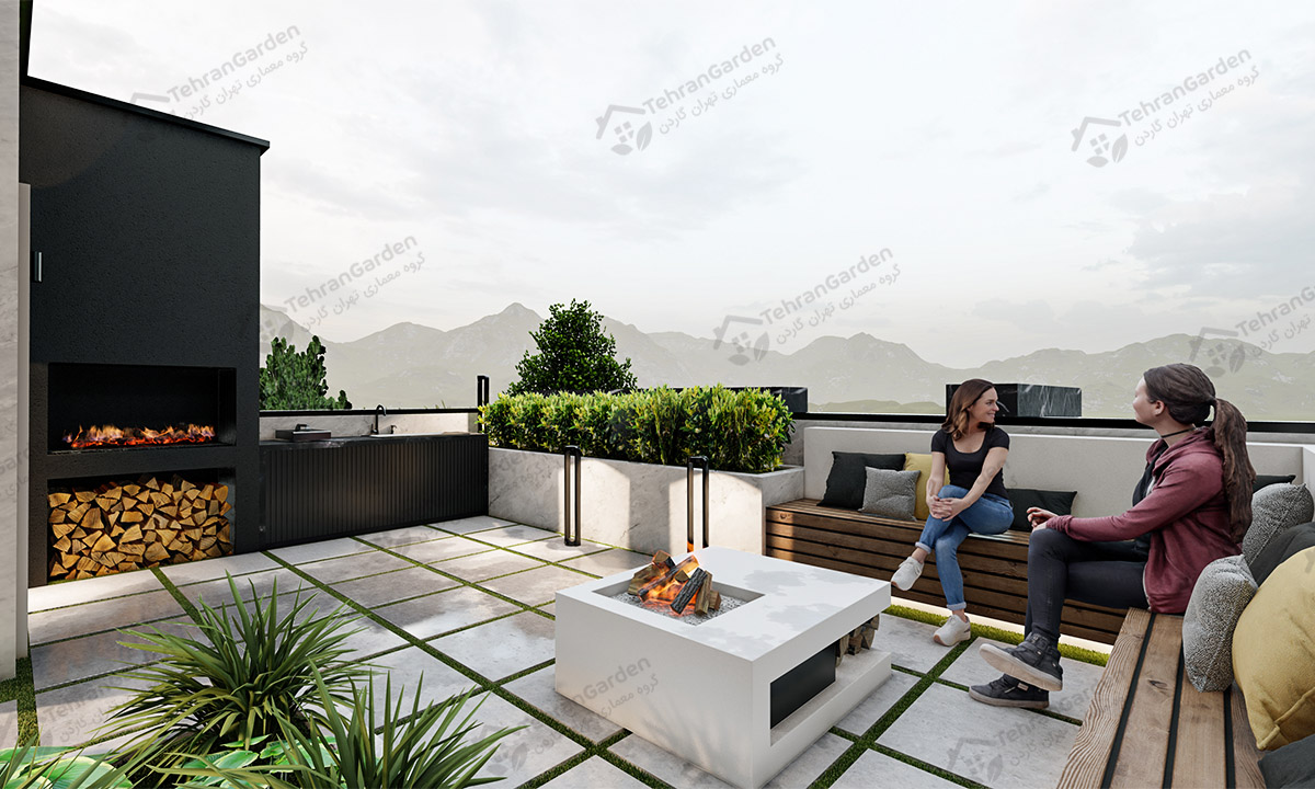 تكلفة تنفيذ تصميم حديقة السطح