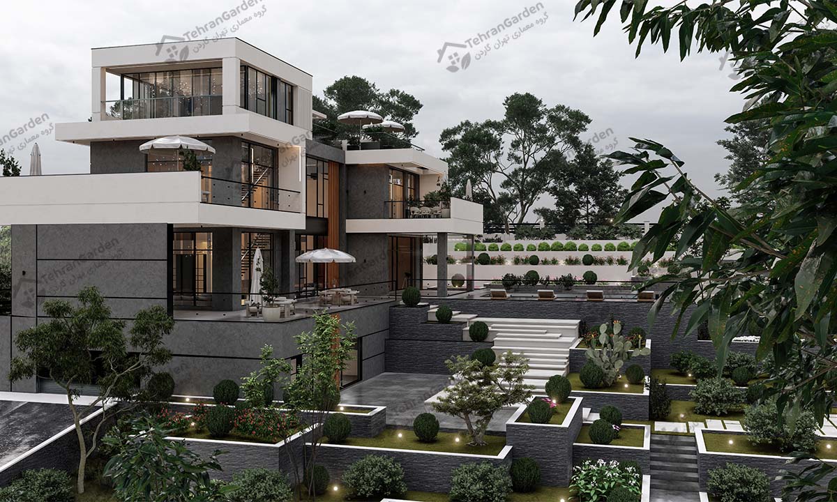 تصميم المساحات الخضراء للفيلا