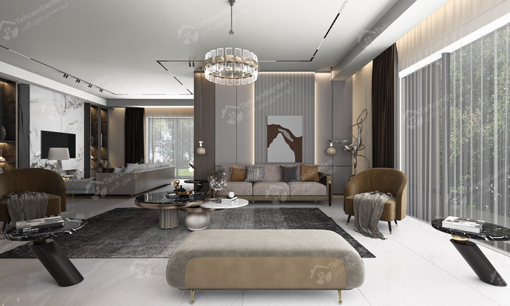 تصميم داخلي لغرفة المعيشة