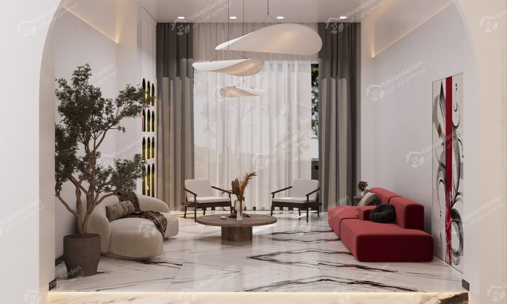 تصميم داخلي لغرفة المعيشة