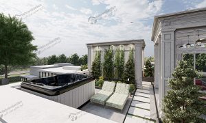 تصميم حديقة السطح في دماوند