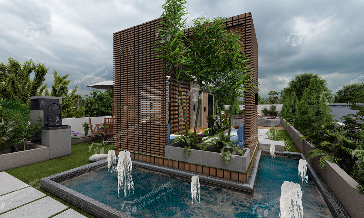 تصميم حديقة السطح في ايزدشهر