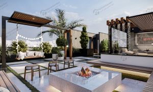 تصميم حديقة السطح في تهراندشت