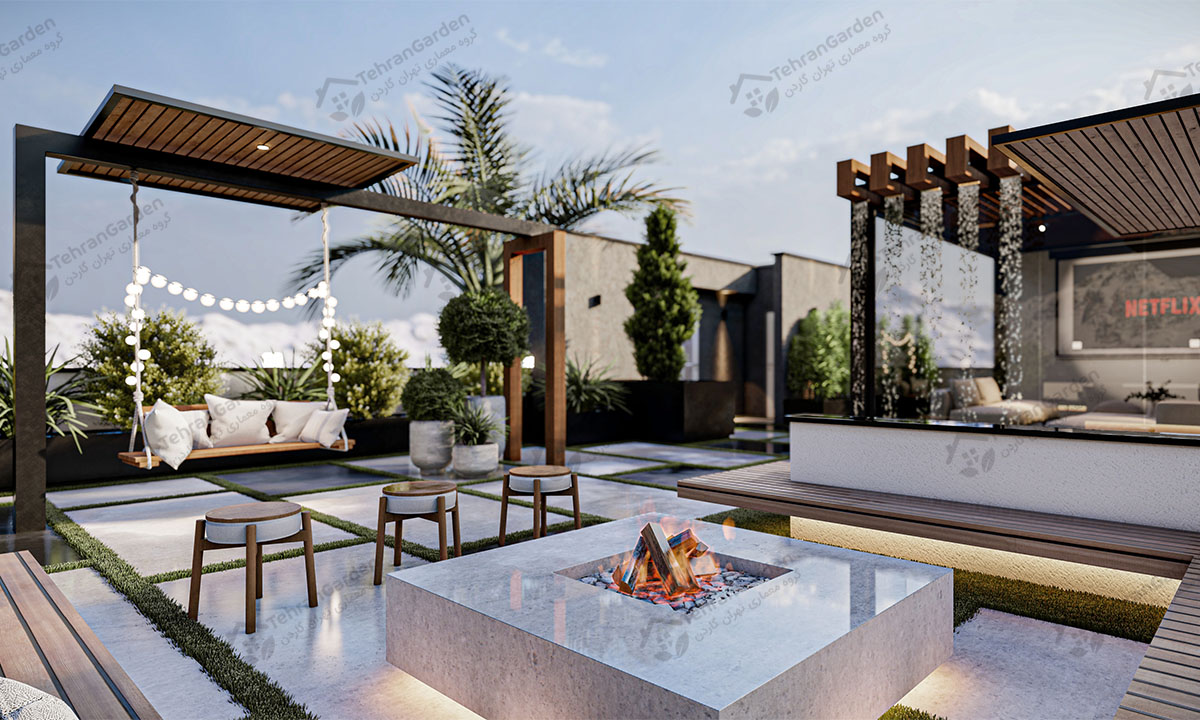 تصميم حديقة السطح في تهراندشت